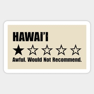 Hawaii One Star Review Magnet